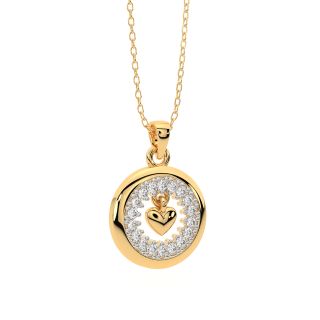 Drop Heart Diamond Pendant